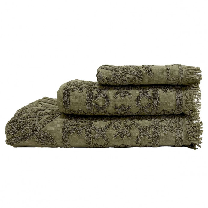 Serviette de Bain Éponge à Motifs Coton Lin UBUD