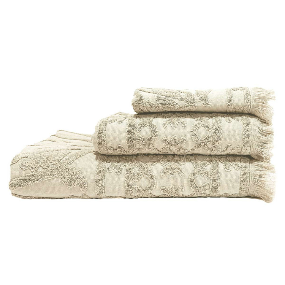 Serviette de Bain Éponge à Motifs Coton Lin UBUD  