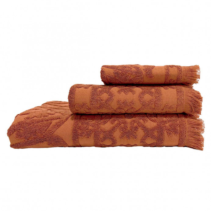 Serviette de Bain Éponge à Motifs Coton Lin UBUD