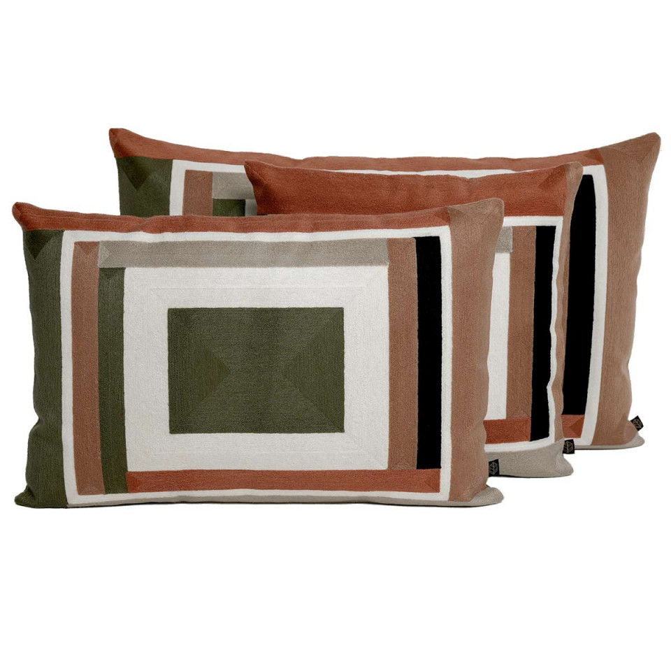 Housse de Coussin MANILLE en Coton Brodé   