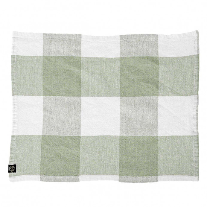 Harmony Textile - Haomy Serviettes de Table PALMA II en Lin Lavé et...