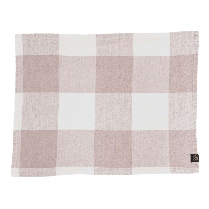 Harmony Textile - Haomy Serviettes de Table PALMA II en Lin Lavé et...
