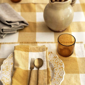 Serviettes ou Set de Table PALMA II en Lin Lavé et coton