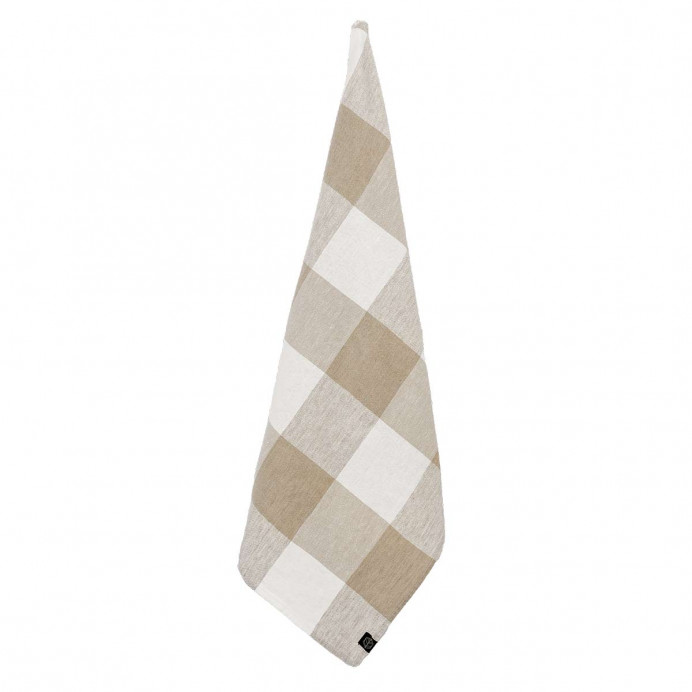 Harmony Textile - Haomy Torchon Gros Carreaux en Lin et Coton PALMA II