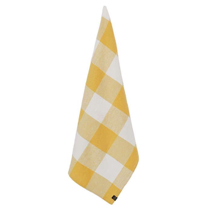 Harmony Textile - Haomy Torchon Gros Carreaux en Lin et Coton PALMA II