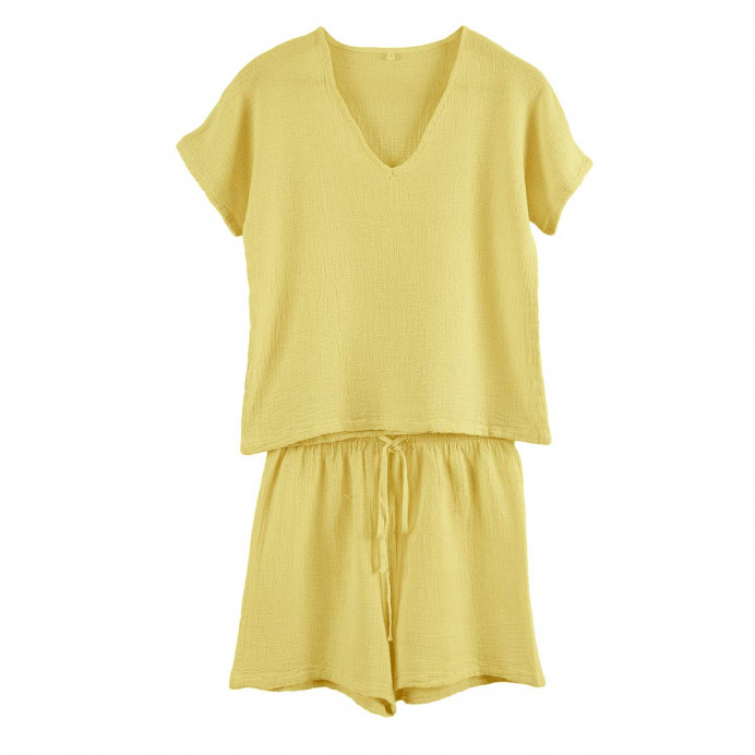 Harmony Textile - Haomy Ensemble Short et Tee Shirt SYMI en Gaze Li...