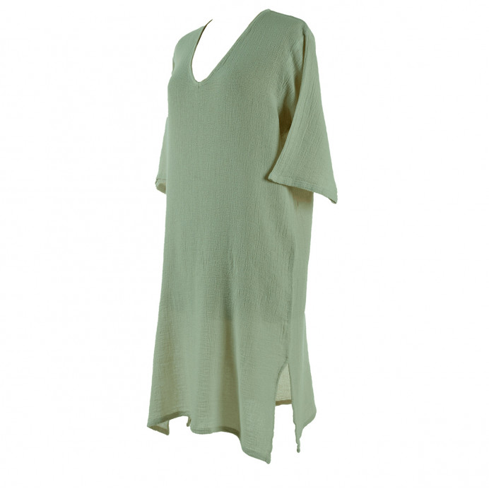Harmony Textile - Haomy Tunique de Plage TILOS en Coton et Lin