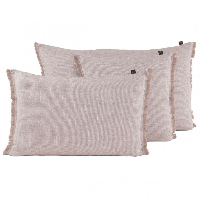 Harmony Textile - Haomy Housse de Coussin CUBA en Lin Chiné