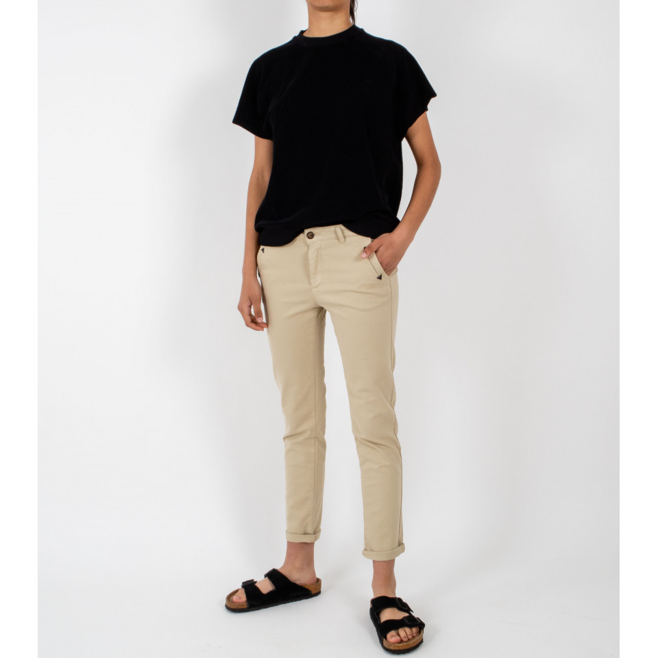 Pantalon Chino Honore en coton avec finition sur poche
