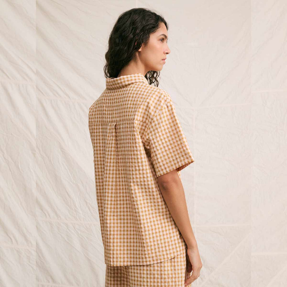 Chemise Manches Courtes Petit Col Leon Vichy Hod Paris