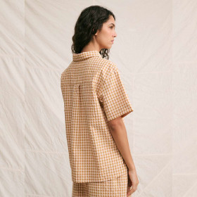 Chemise Manches Courtes Petit Col Leon Vichy Hod Paris
