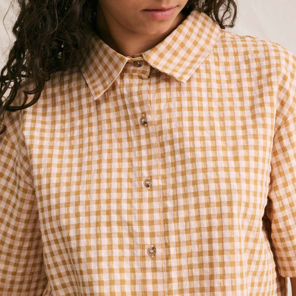 Chemise Manches Courtes Petit Col Leon Vichy Hod Paris