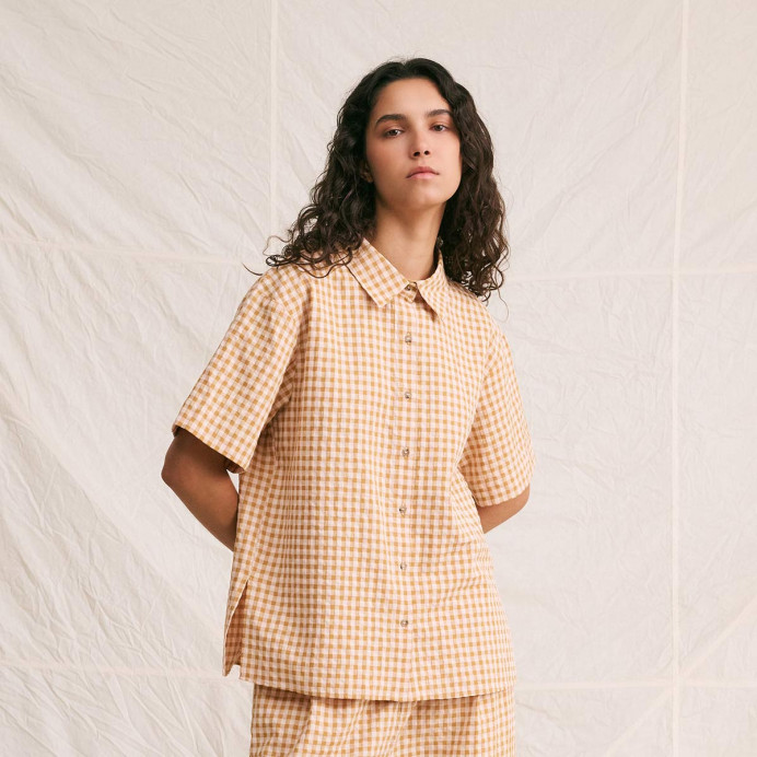 Chemise Manches Courtes Petit Col Leon