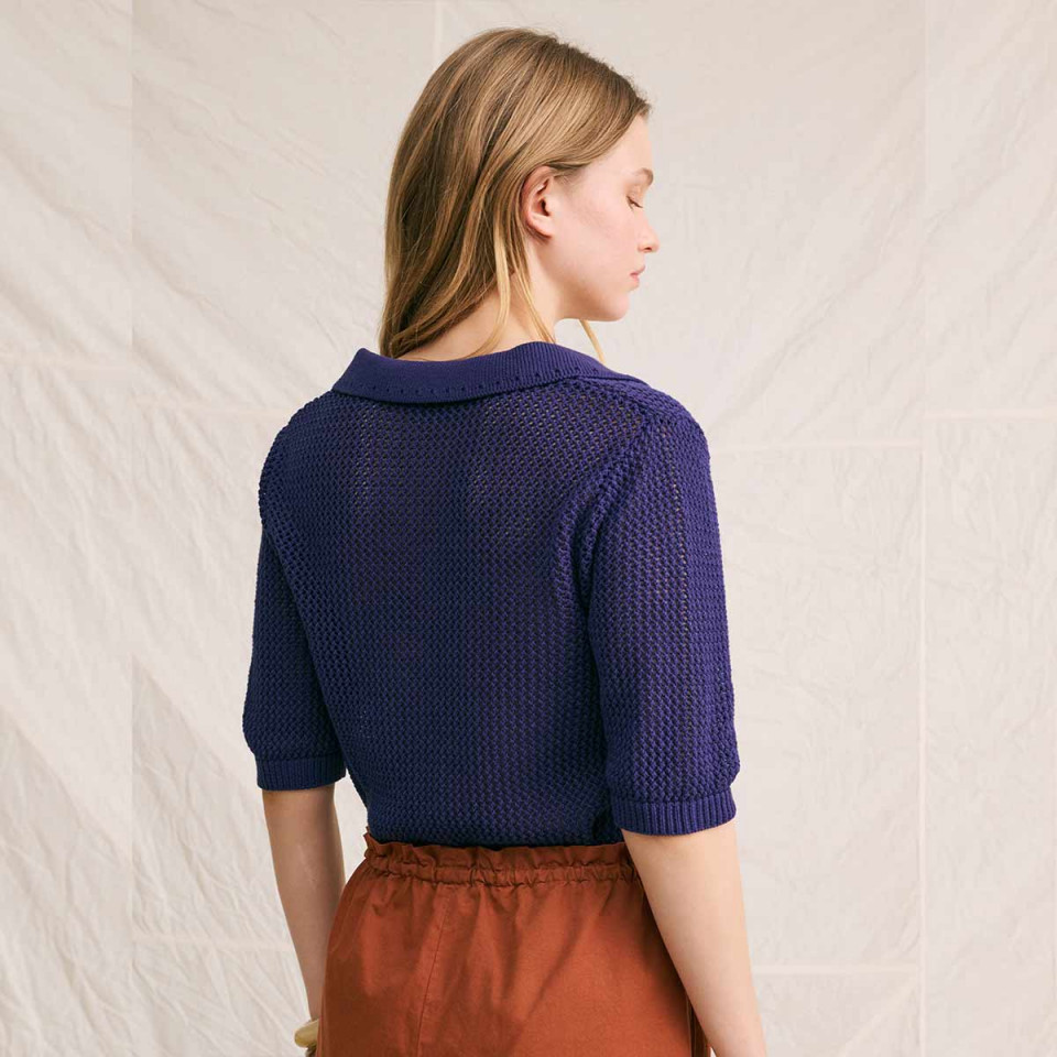 Polo Tricot Coton Samson navy Hod Paris