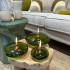 Lampe à Huile de Paraffine - Ellipse Décorative Green en Verre Soufflé - 3 Tailles