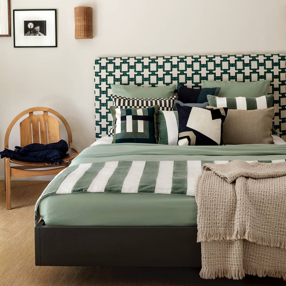 Housse de Couette TALOA en Satin de Coton Lavé Stoné