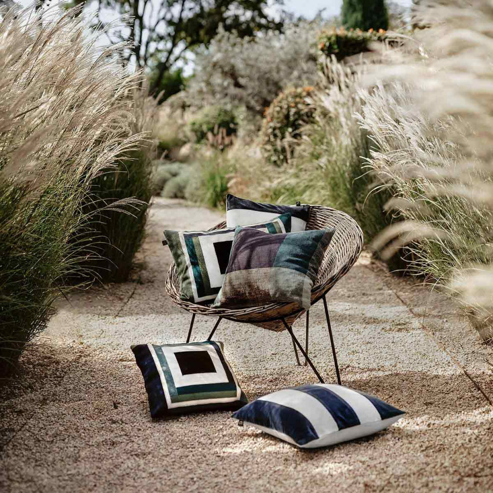Housse de Coussin MANILLE en Coton Brodé