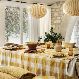 Nappe de Table à Gros Carreaux en Lin Lavé et Coton PALMA II