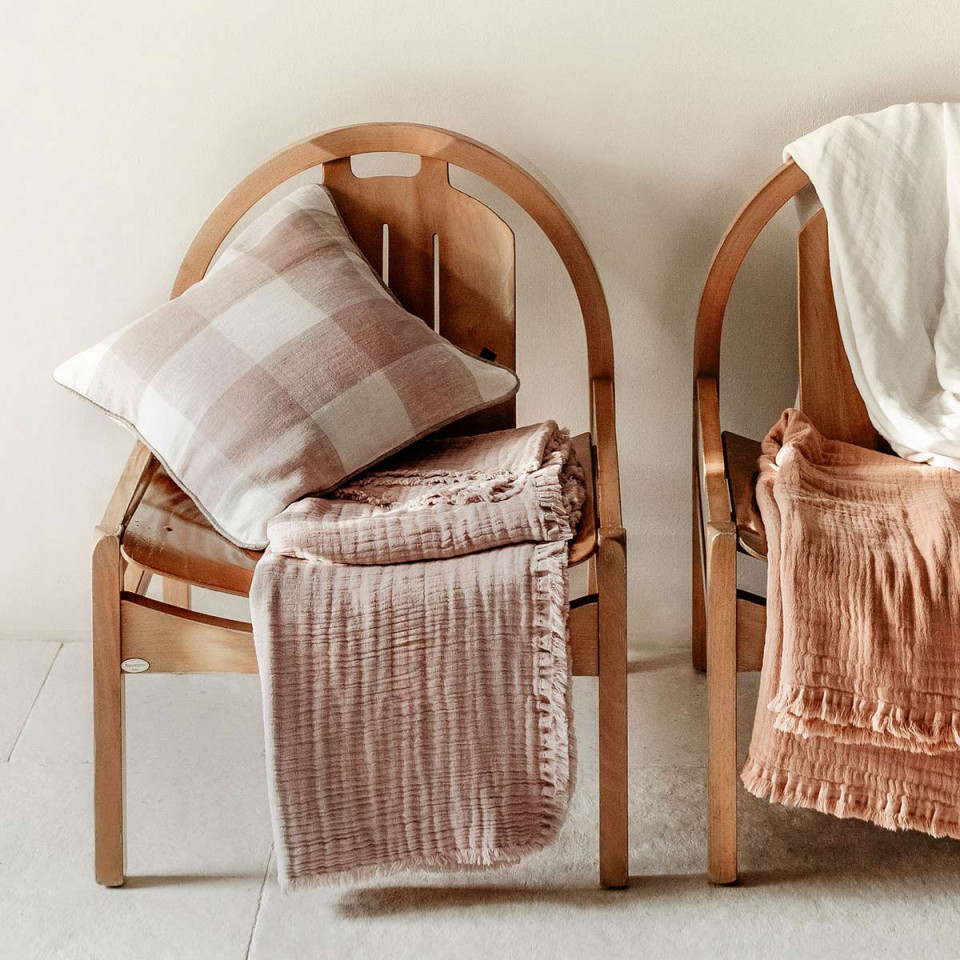 Plaid VANLY en coton - 130X180