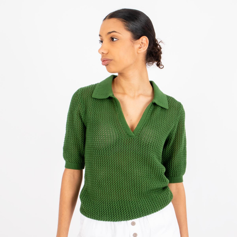 Polo Tricot Coton Samson avocado Hod Paris