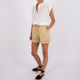 Short Taille Elastiquée Bandito Linen Hod Paris