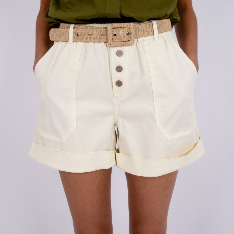 Short Taille Elastiquée Bandito cream Hod Paris