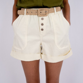 Short Taille Elastiquée Bandito cream Hod Paris
