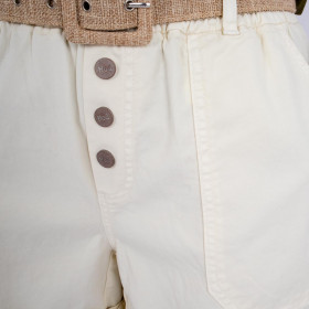Short Taille Elastiquée Bandito cream Hod Paris