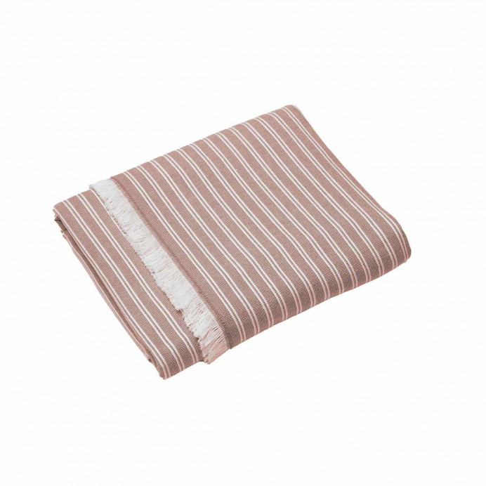 Fouta avec Fines Rayures Bord Frangé 100% Coton LILI - 90X185