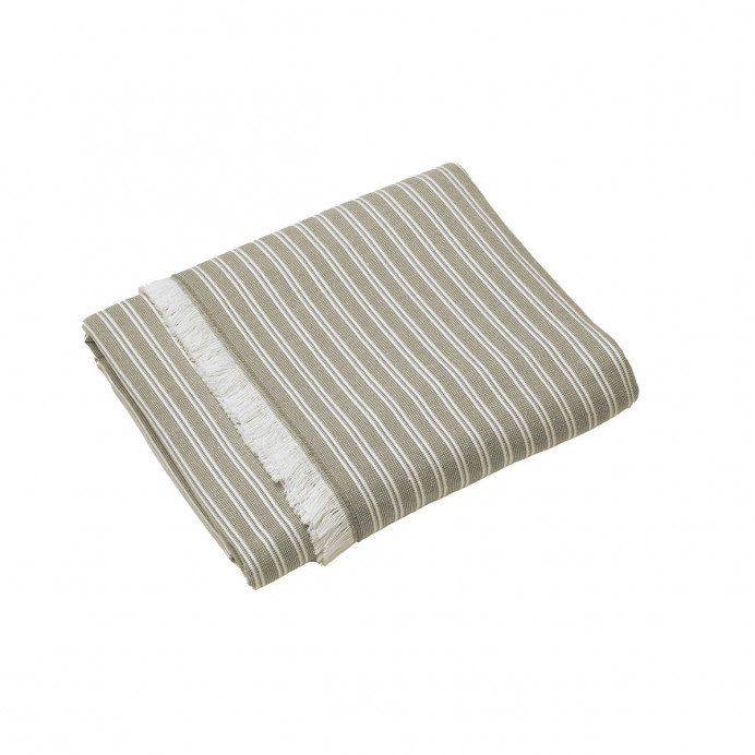 Fouta avec Fines Rayures Bord Frangé 100% Coton LILI - 90X185