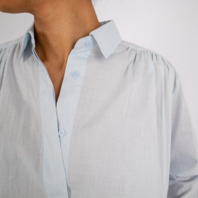 Chemise Unie Manches Longues Gaze de Coton Madrid