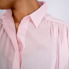 Chemise Unie Manches Longues Gaze de Coton Madrid