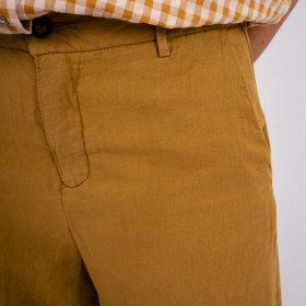 Pantalon Large en Lin Pacifie Bronze Hod Paris
