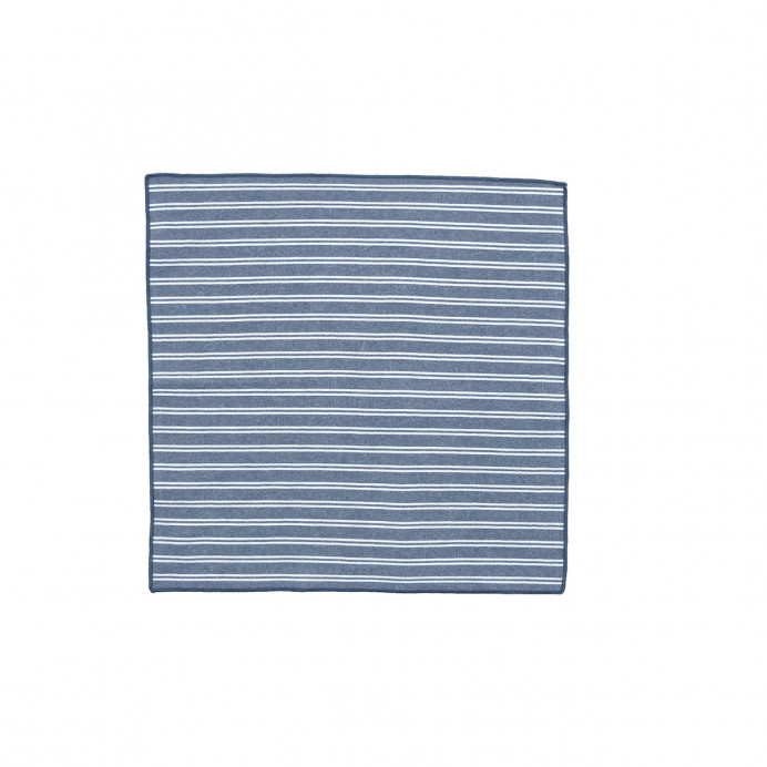 Serviette de table Coton Lavé Fines rayures et Bord Surjet LILI