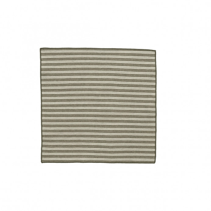 Serviette de table Coton Lavé Fines rayures et Bord Surjet LILI