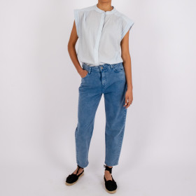 Pantalon en Toile Coupe Boyfriend Gala