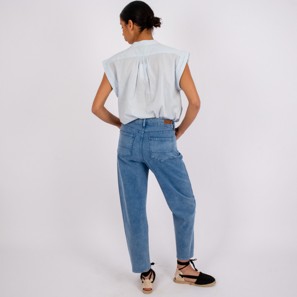 Pantalon en Toile Coupe Boyfriend Gala