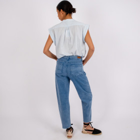 Pantalon en Toile Coupe Boyfriend Gala