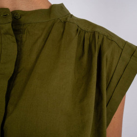 Chemise Sans Manche Amandine Olive Hod Paris