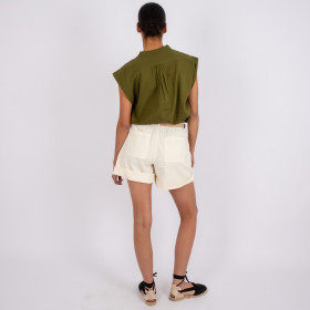 Chemise Sans Manche Amandine Olive Hod Paris