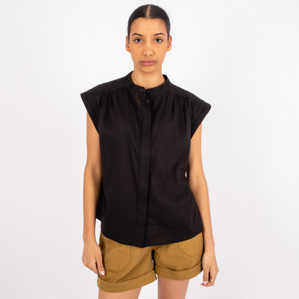 Chemise Sans Manche Amandine Black Hod Paris