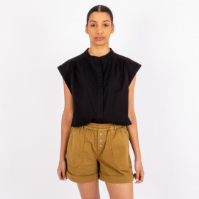 Chemise Sans Manche Amandine Black Hod Paris