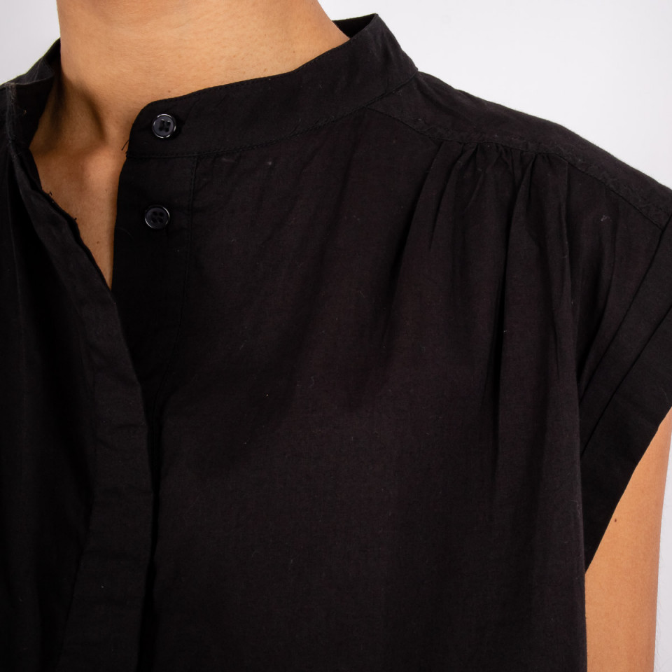 Chemise Sans Manche Amandine Black Hod Paris
