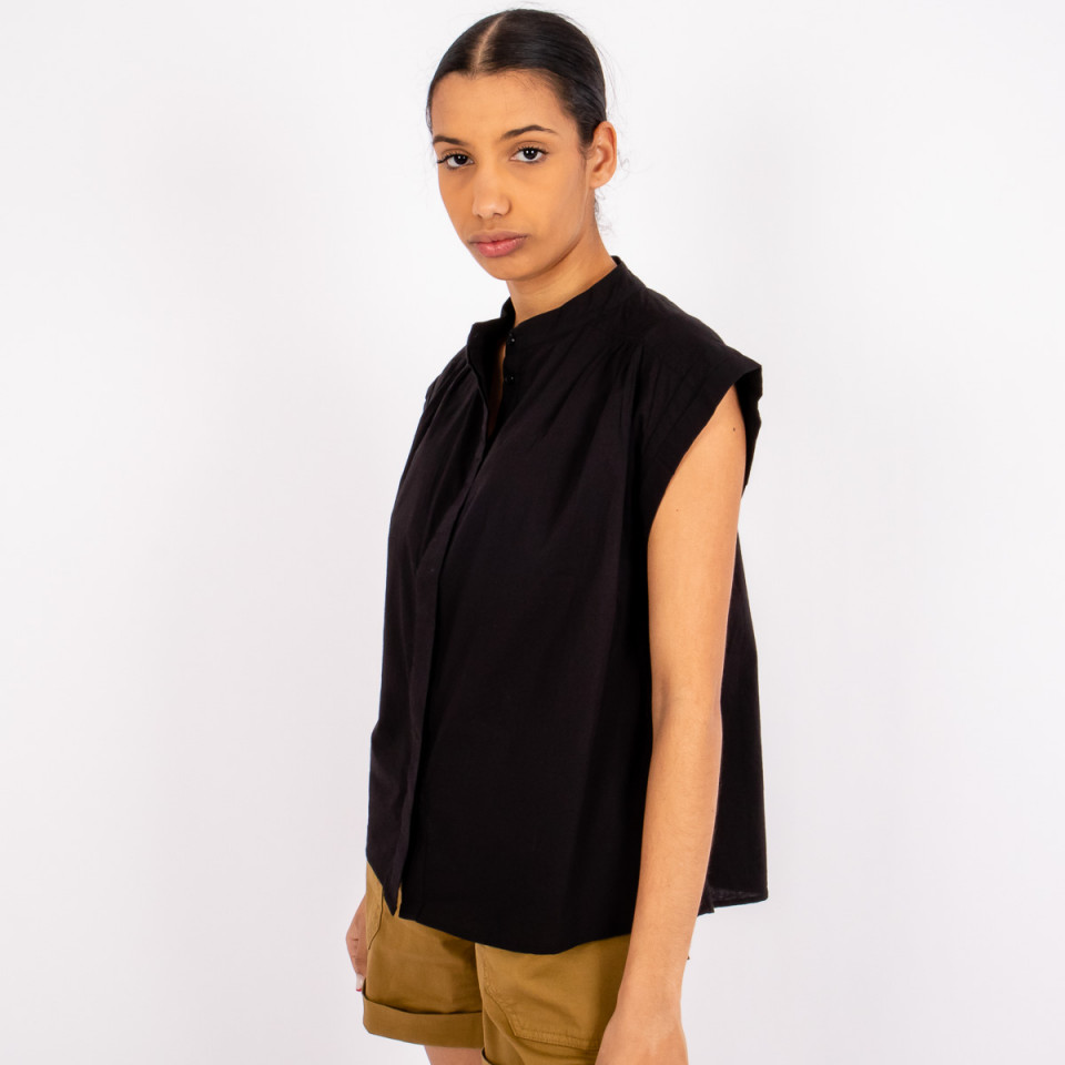 Chemise Sans Manche Amandine Black Hod Paris