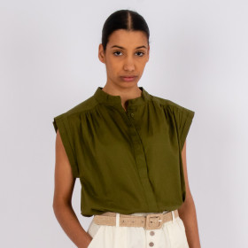 Chemise Sans Manche Amandine Olive Hod Paris