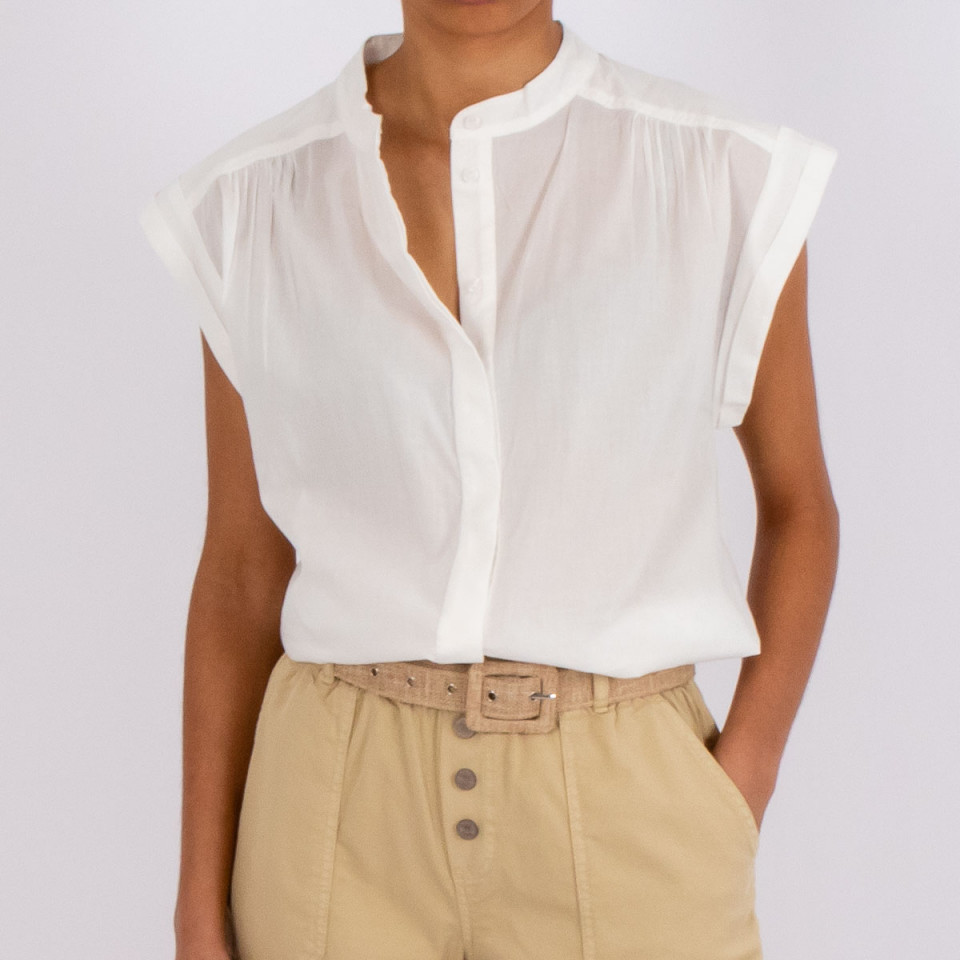 Chemise Sans Manche Amandine Optic white Hod Paris
