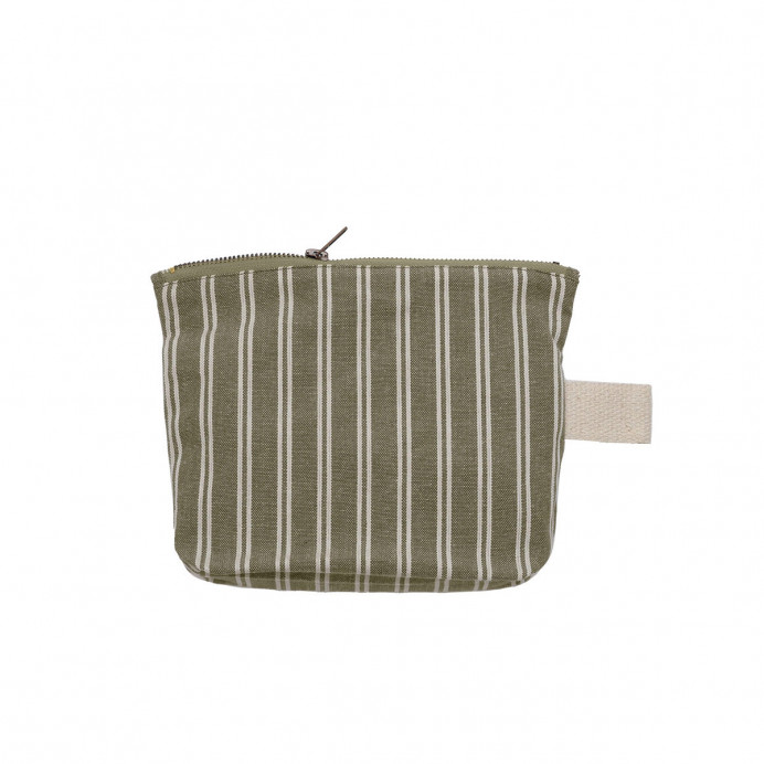 Trousse de Toilette en Coton Lavé et Fines Rayures LILI