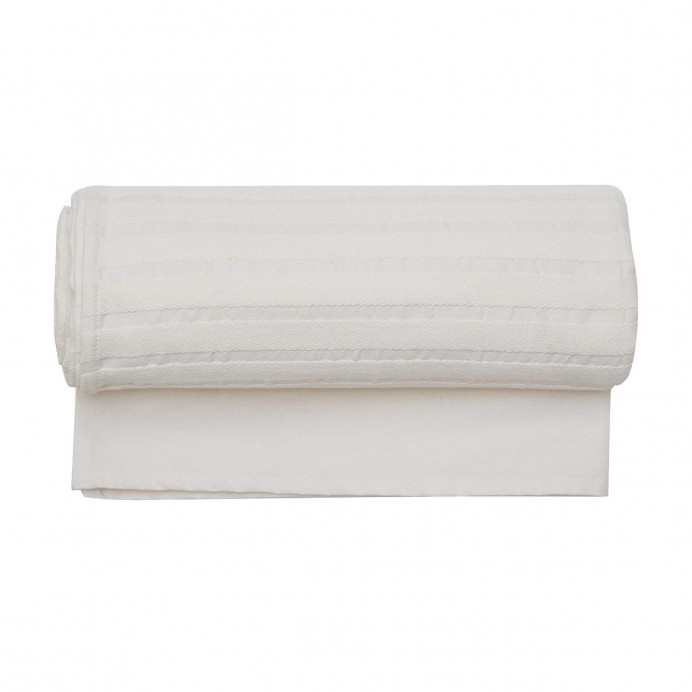 Couvre Lit Fin en Coton avec Rayures Brodées SILOE - 260x240