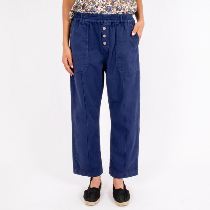 Pantalon Large Poches Plaquées Cambridge dusk Hod Paris