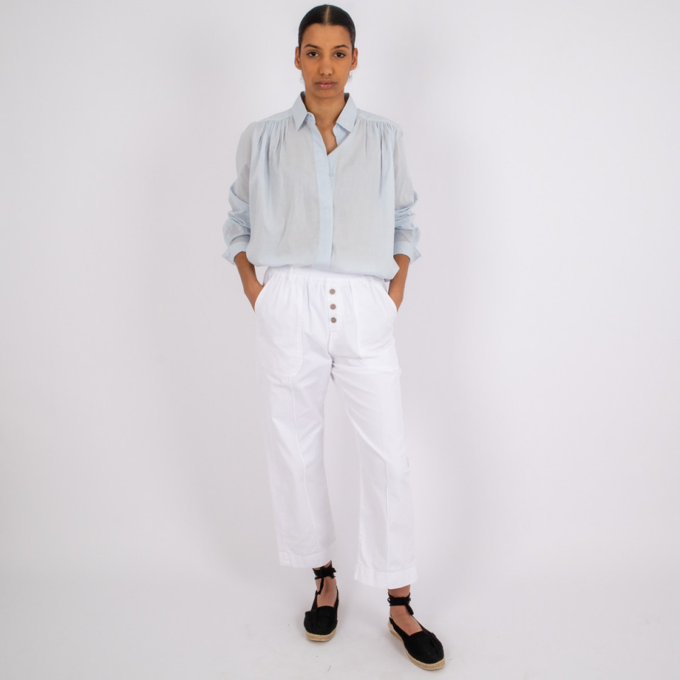Pantalon Large Poches Plaquées Cambridge optic with Hod Paris